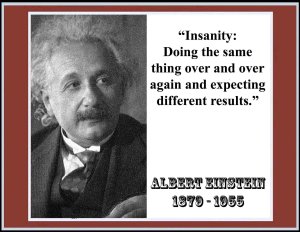 Einstein image on insanity